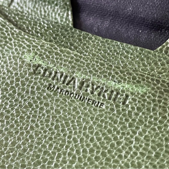 Sonia Rykiel green leather vintage rare snap pouch - Picture 11 of 11